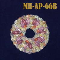Вставка с бисером, стеклярусом и пайетками клеевая AP-66B-MH