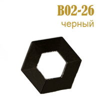 Украшения металлические клеевые Шестиугольник B02-26 черный