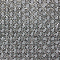 Стразы на листе 24х40см клеевые (квадрат 6х6мм) 23# серый/серый