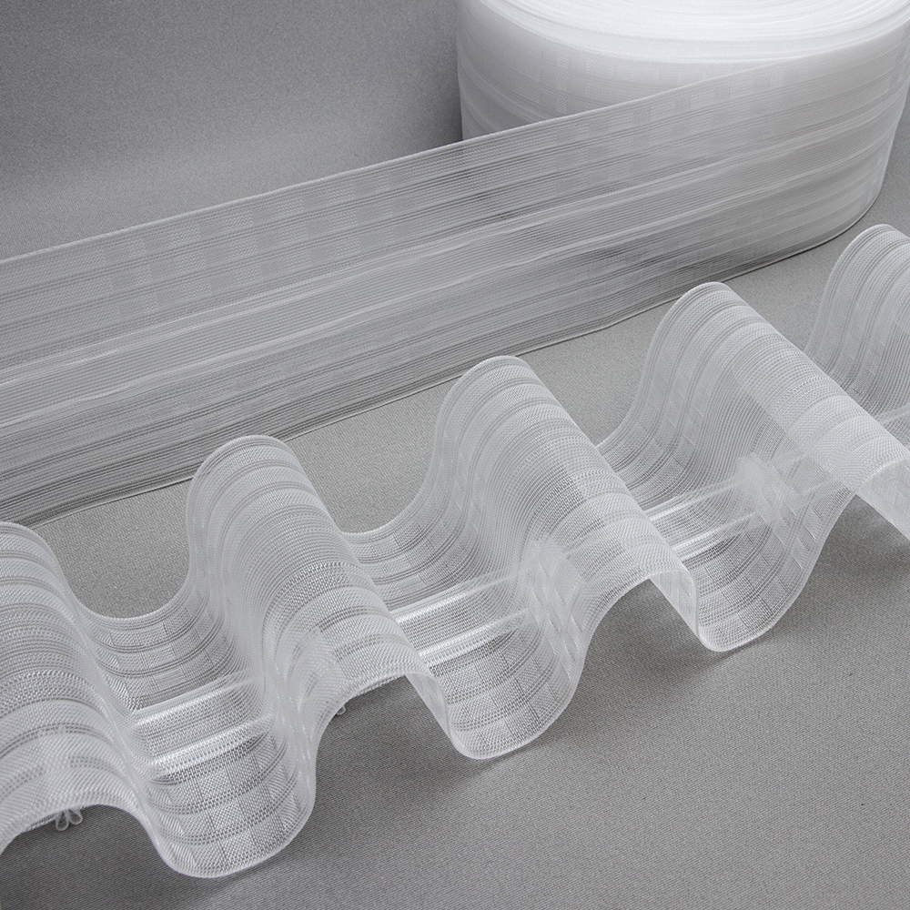 Шторная лента Волна BK-25/Soft (1:2) Oz-is Premium прозрачная 10 см, многокарманная