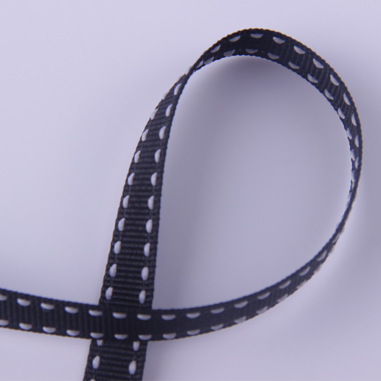 Лента репсовая A6533(6601) черный прошитая 25 мм