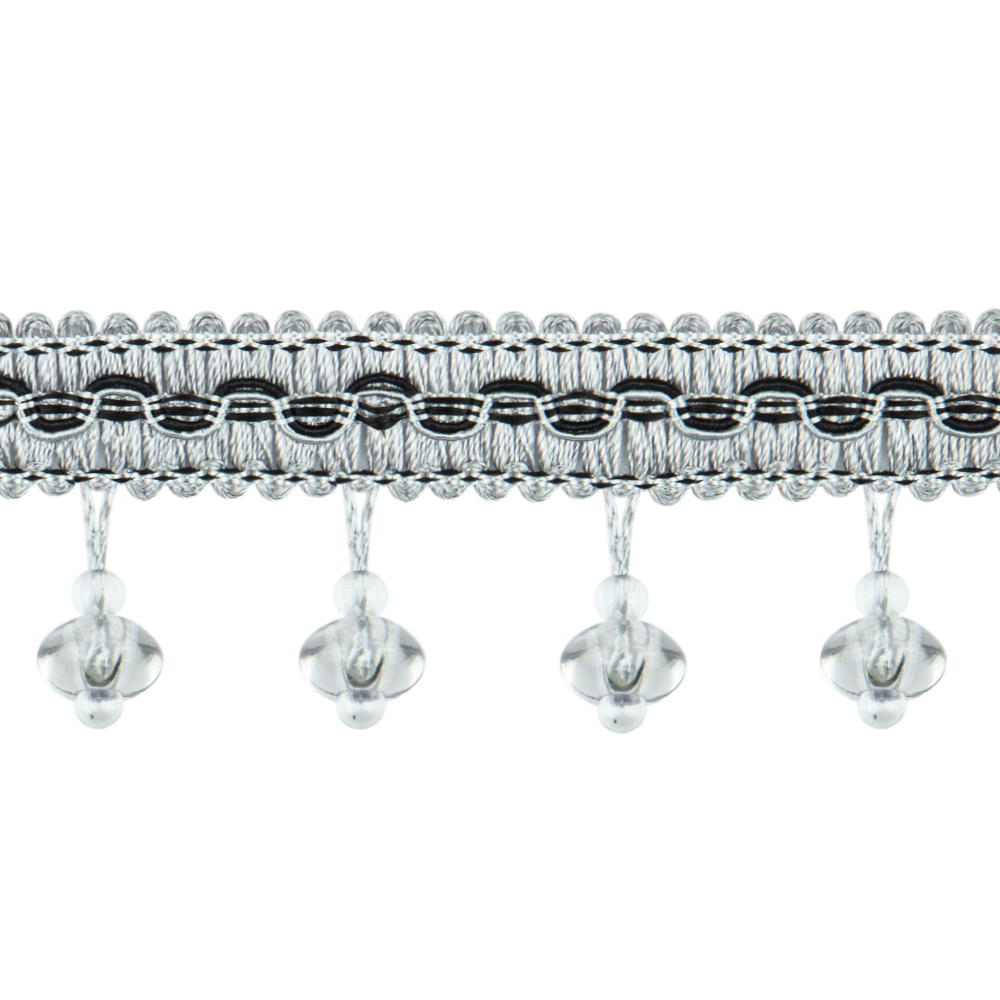 Бахрома для штор из стекляруса, бус и жемчуга