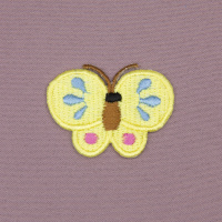 Аппликация клеевая малая "Бабочка" 184d желтая