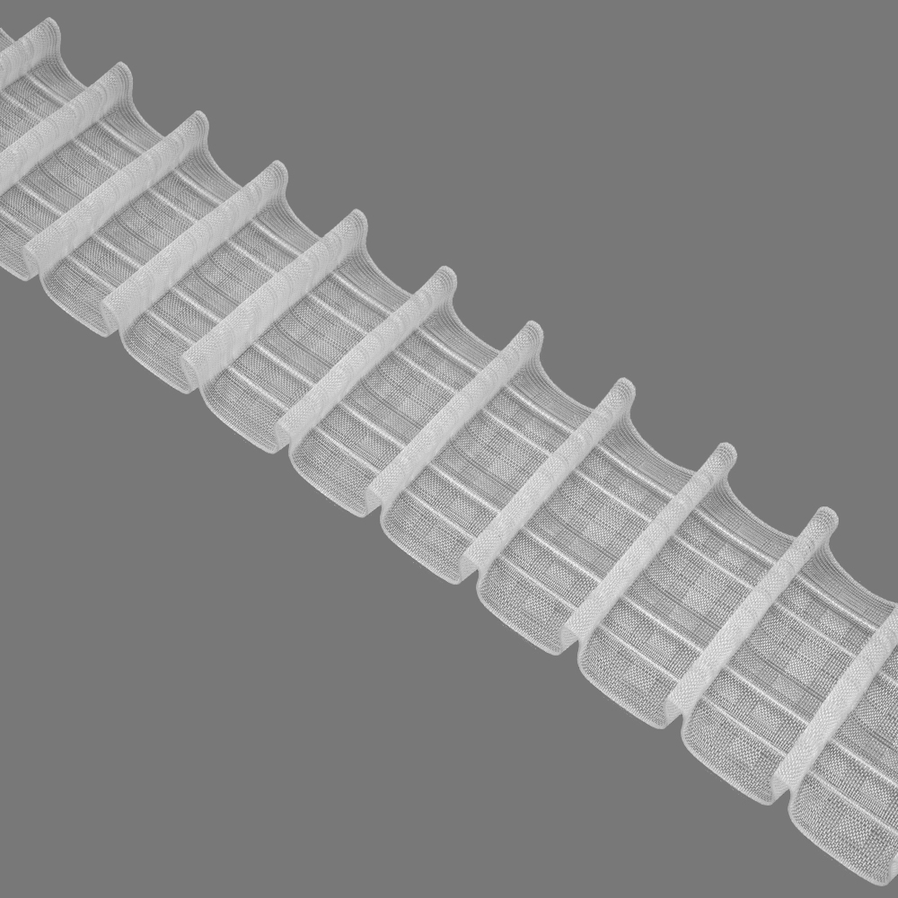 Шторная лента многокарманная 80MP/Soft (1:2) Oz-is Premium прозрачная 8 см