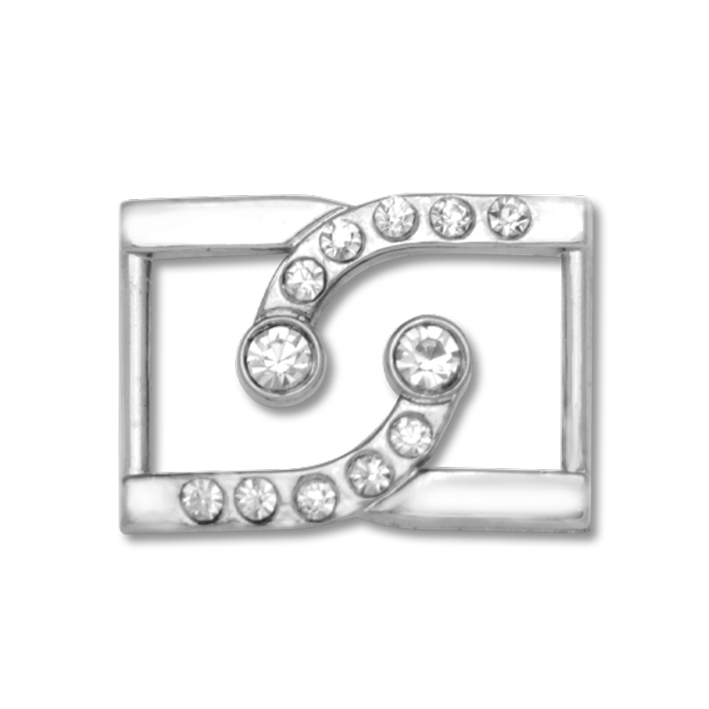 Пряжка застежка металлическая со стразами