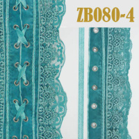 Тесьма кружевная для корсетов 4-ZB080 голубой