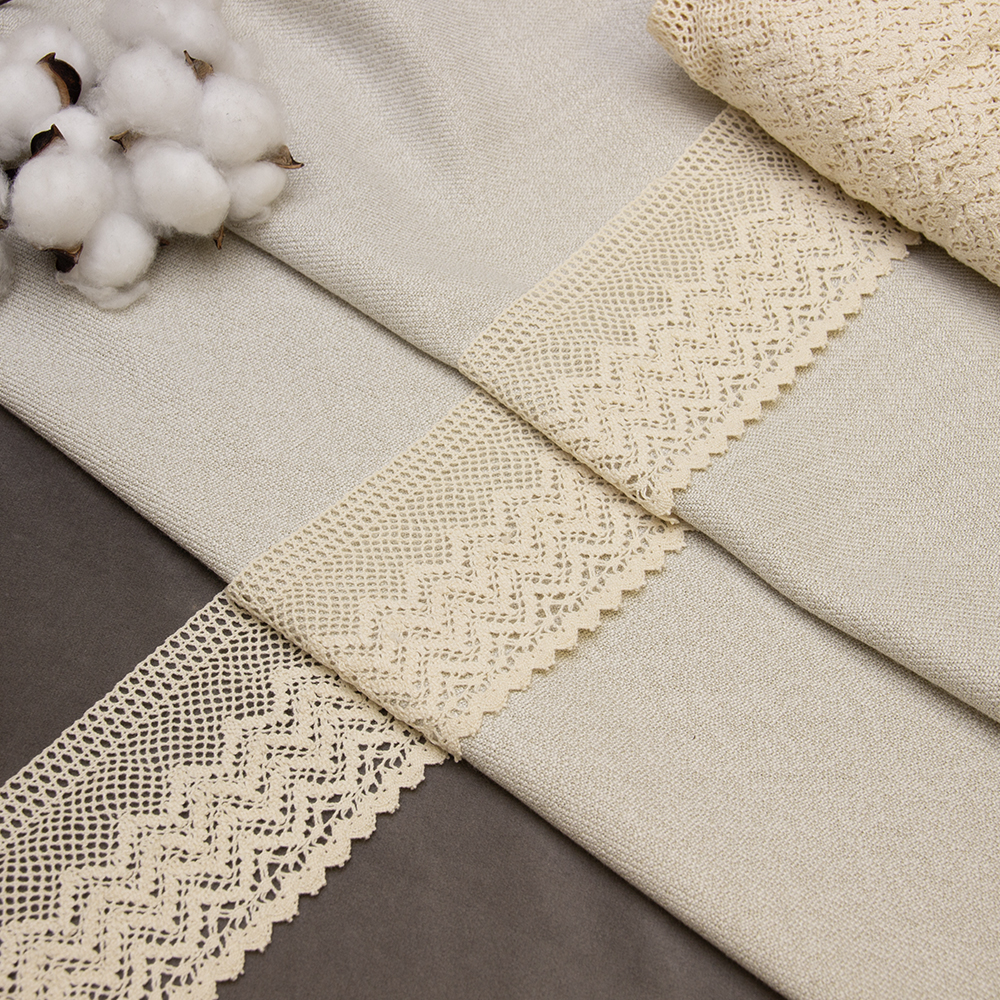 Кружево вязаное 5347 рисовый 100%ХЛ (шир. 88 мм)