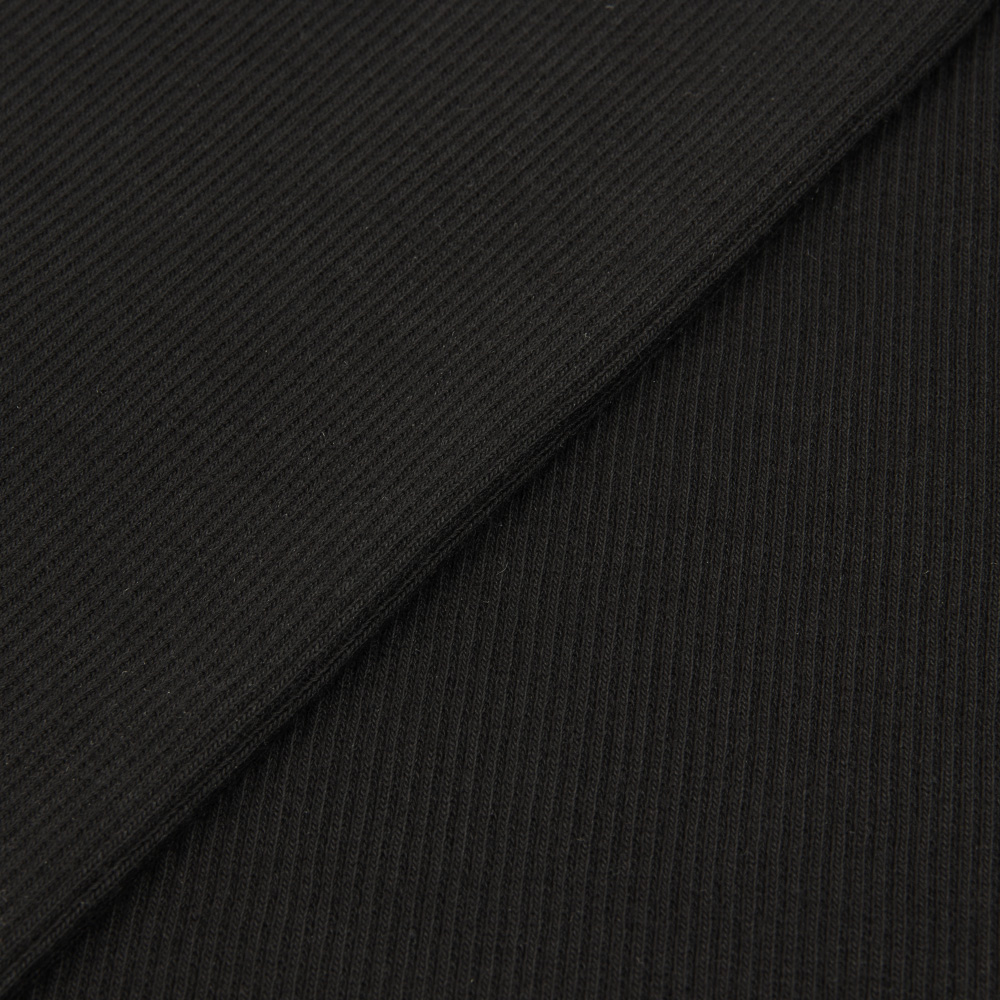 Кашкорсе компакт 360г/м2 (95%хлопок, 5%лайкра), шир. 60+60 см черный пачка