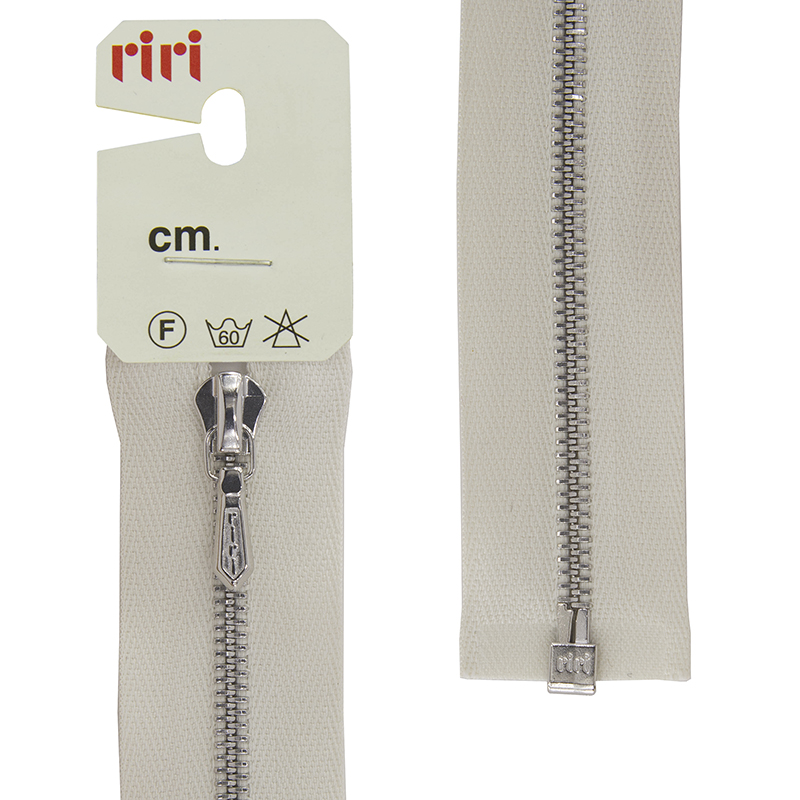 Металлические однозамковые молнии Riri