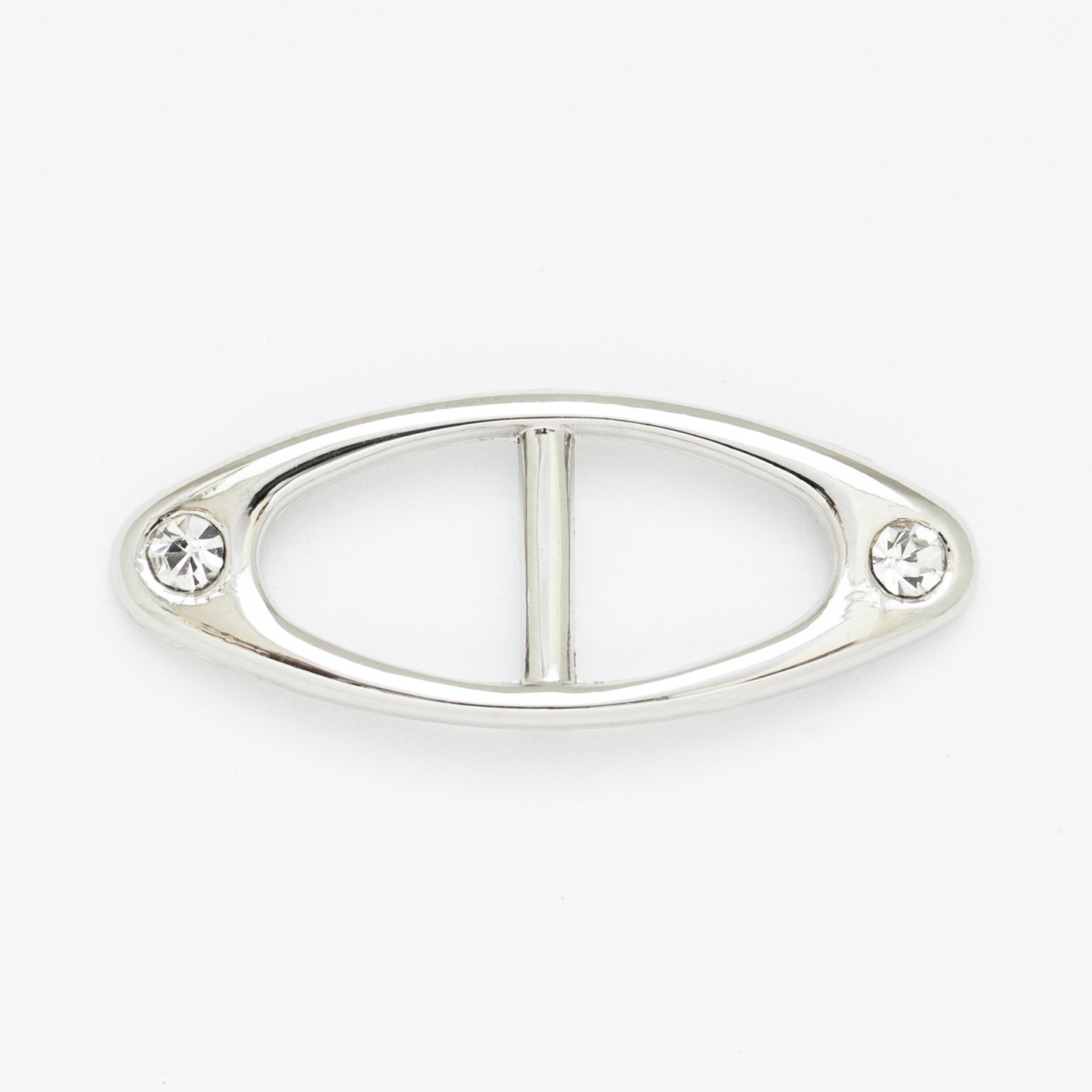 Пряжка металлическая со стразами