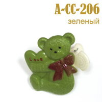 Прищепка для штор детская "мишка" А-CC-206 зеленый