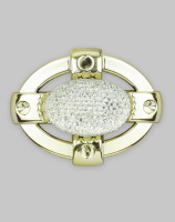 Пряжка пластик со стразами A490 русское золото