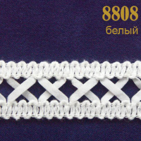 Тесьма замшевая 8808 белый