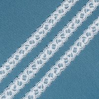 Кружево эластичное 2765 белый, 1.1 см