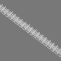 Шторная лента 1511Т (1:2)  MirTenda прозрачная 1,5 см (1 карман, корд-2 лески)