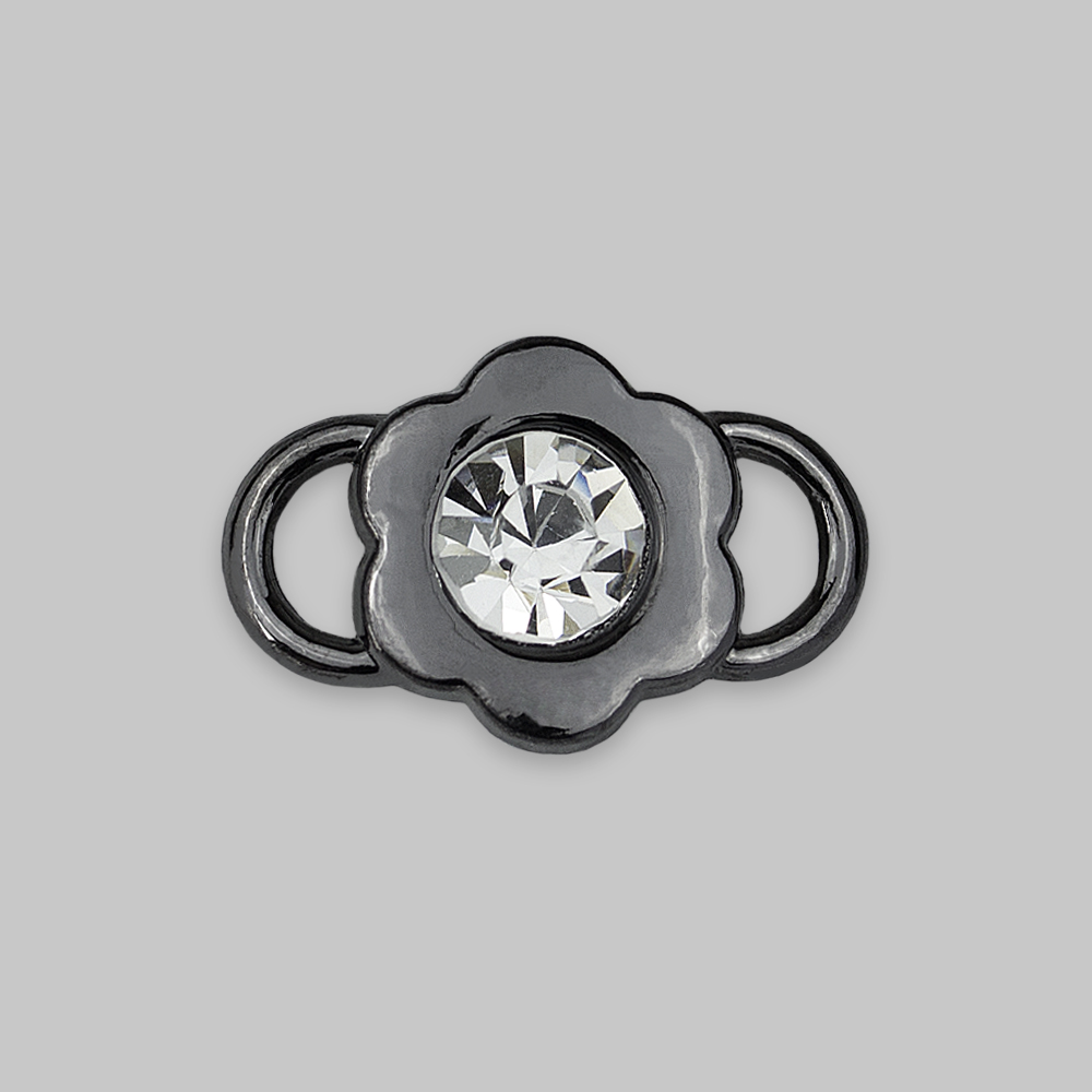 Пряжка металлическая со стразами