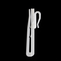 Крючок регулируемый высоту штор, пластиковый MirTex SJ-8,5 см белый