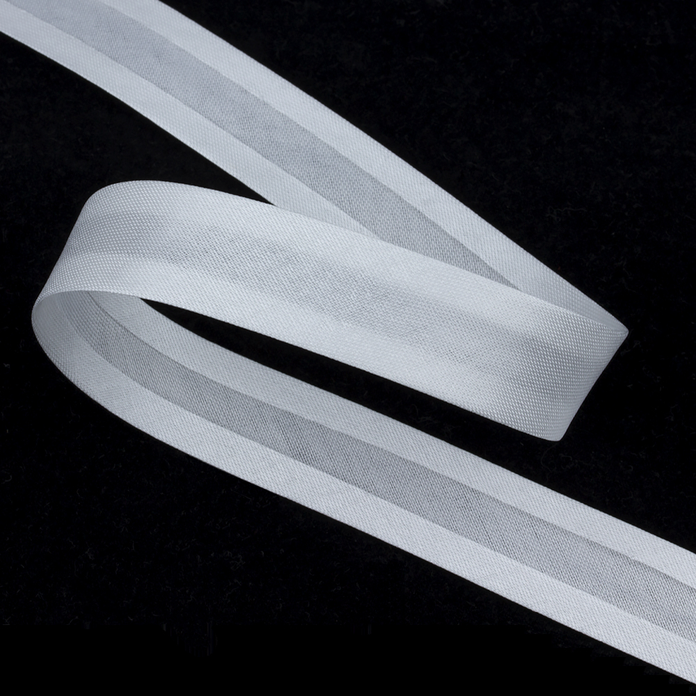 Косая бейка "MirTex" 20 мм белый