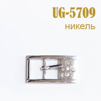 Пряжка со стразами 5709-UG никель с язычком