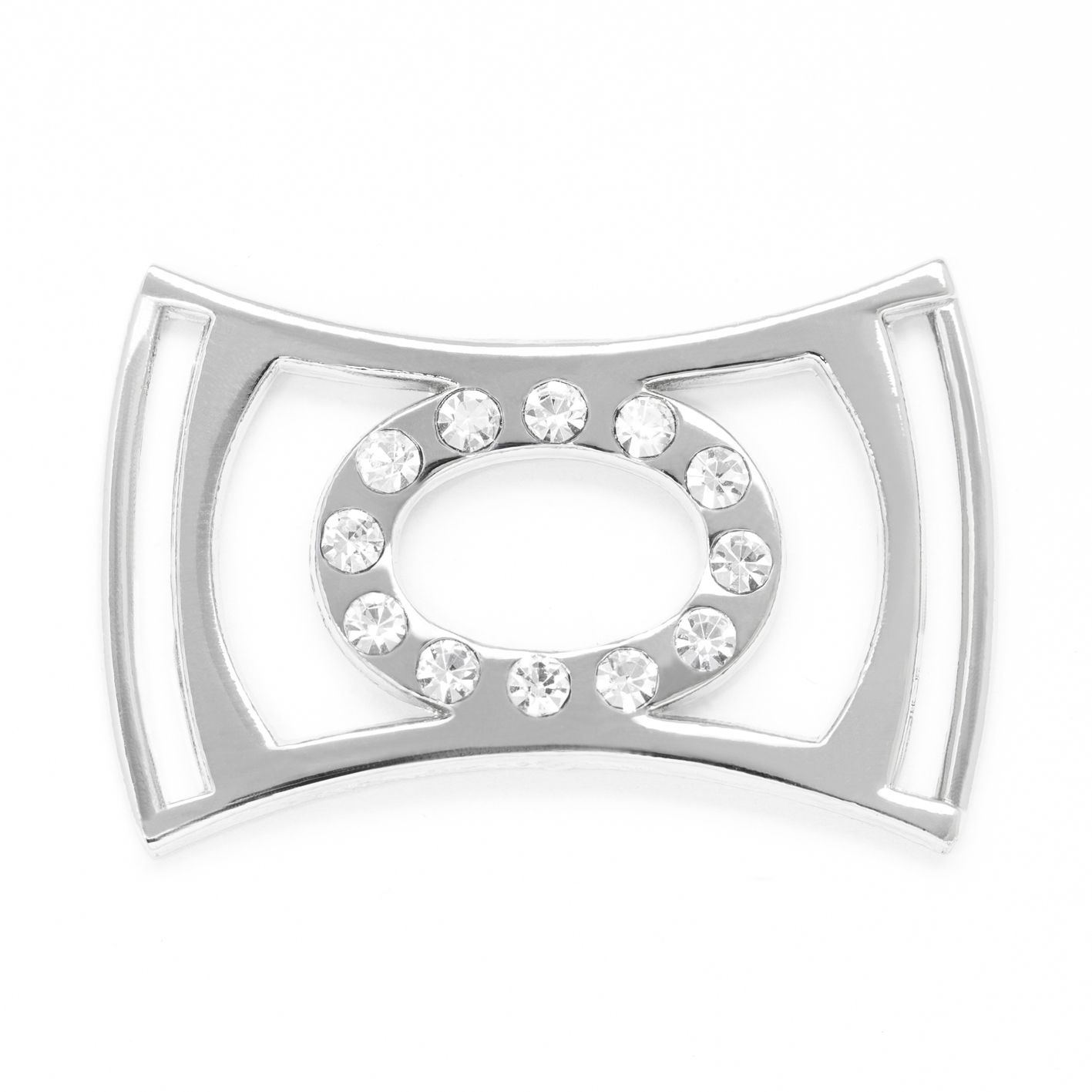 Пряжка металлическая со стразами