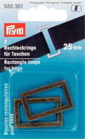 Прямоугольные кольца для сумок 555301 Prym 25 мм цвет состаренной латуни