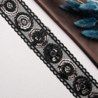 Тесьма с пайетками