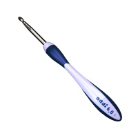 Крючок, вязальный с эргономичной пластиковой ручкой Addiswing maxi, №6, 17 см 141-7/6-17 (1 шт)
