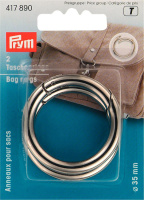 Кольца для сумки 417890 Prym 35 мм 2 шт серебристые