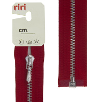 Молния металл Riri, ni, слайдер tropf, 4 мм, разъёмная однозамковая, 100 см, цвет 2407, красный 3000012/100/2407