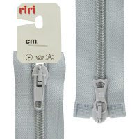 Молния спираль Riri, разъёмная 2 замка, 6 мм, 55 см, цвет 2118, светло-серый 2519755/55/2118