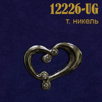 Эмблема-усик со стразами темный никель 12226-UG