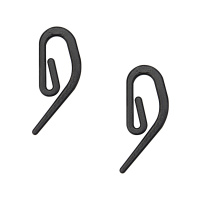 Крючок MirTex пластиковый УСИЛЕННЫЙ 008 черный "Улитка"