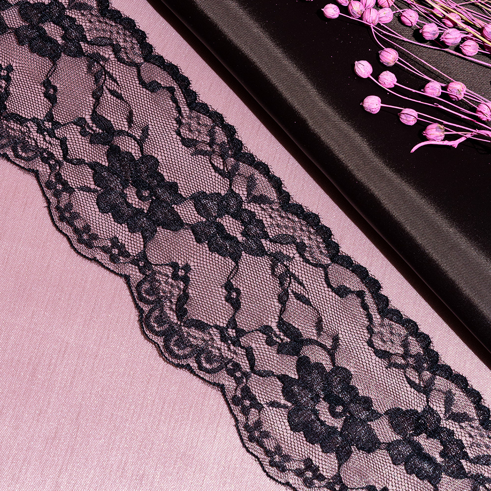 Кружево капроновое 297 черный, 8.5 см