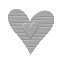 Дырокол с тиснением "сердце с полосками" Rayher 69110000 (2 шт)