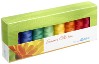 Набор с нитками silk finish "оттенки лета" в подарочной упаковке Amann-group, 8 катушек SFC8SUMMER-K (8 катушек)