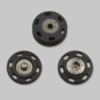 Кнопка пришивная декоративная пластик AB002 34L черная