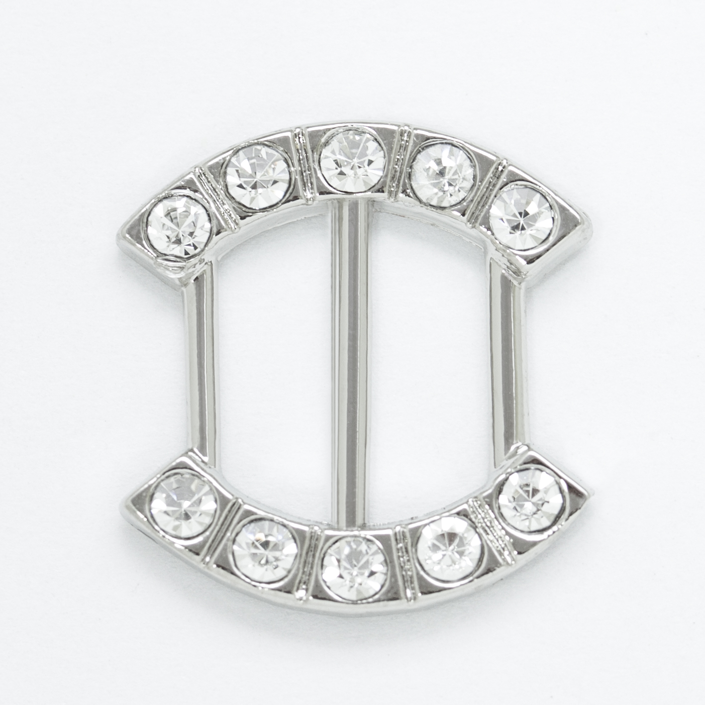 Пряжка металлическая со стразами