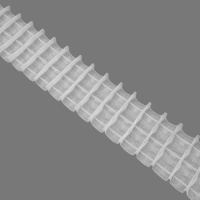 Шторная лента многокарманная 2913Т(1:2) (3804) MirTenda Premium прозрачная 7,6 см (7 карманов ниточных, корд-3 лески)