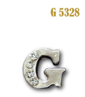 Буква объемная со стразами металлическая G 5328