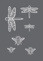 Трафарет "насекомые" в наборе со шпателем-скребком Rayher 45125000