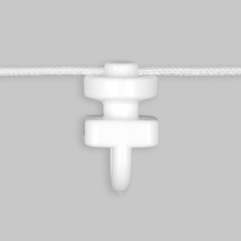 Корд с глайдерами ПОВОРОТНЫЕ LCO80-WHITE Oz-is белые (d10мм/высона ножки 2,5мм/шаг 8 см)
