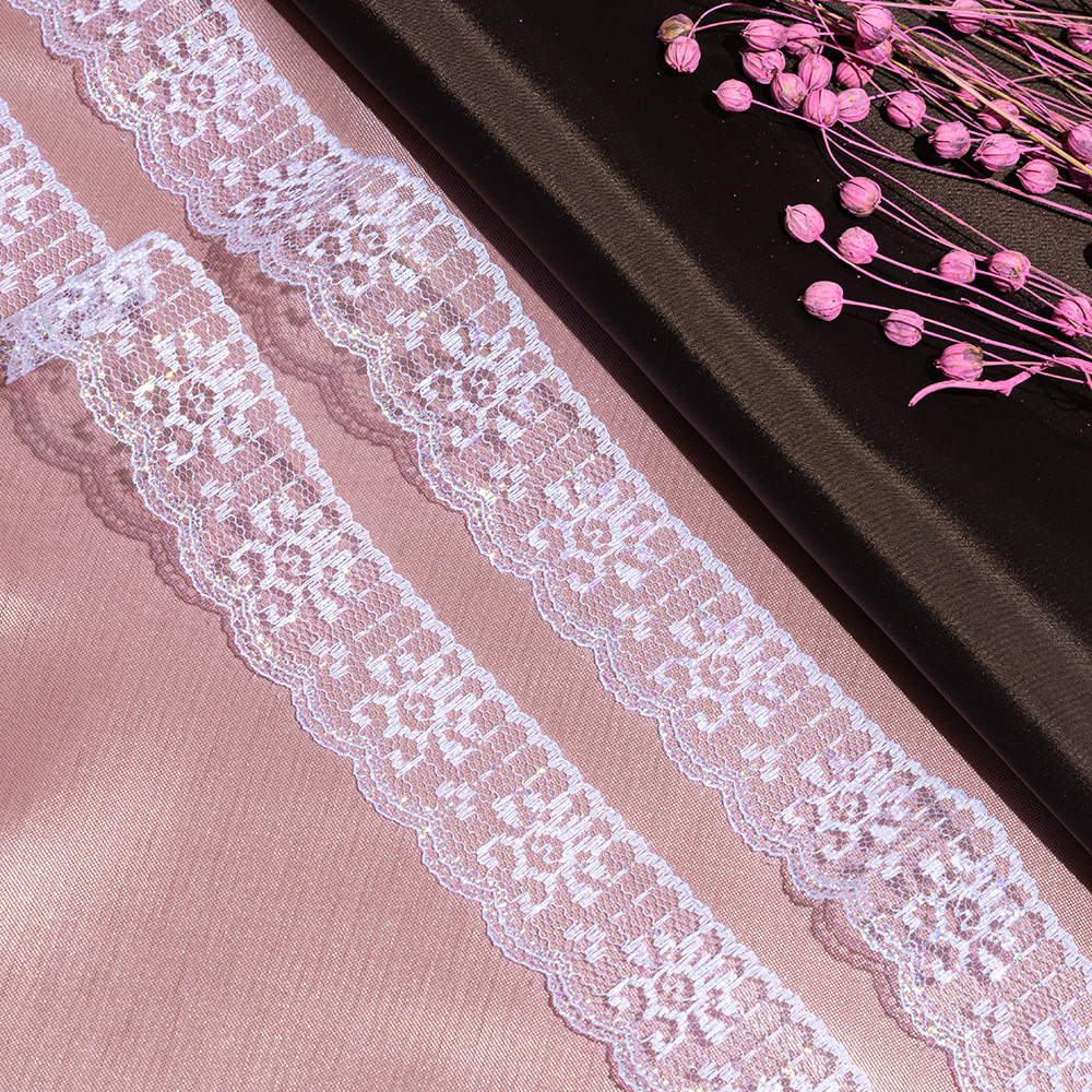 Кружево капроновое 313 rainbow (радужный), 3.3 см