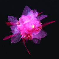 Цветок с пером 57-630 розовый