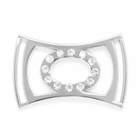 Пряжка металлическая со стразами