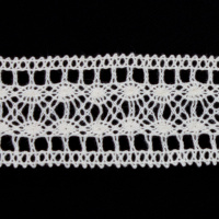 Кружево вязанное 1675-9 белый, 2.7 см