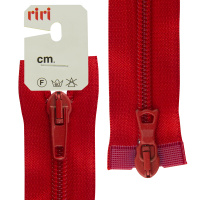 Молния спираль Riri, разъёмная 2 замка, 6 мм, 80 см, цвет 2407, красный 2522084/80/2407