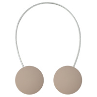 Круг 45 мм на тросе "Однотонный" №101 матовый темно-бежевый клипса с магнитом