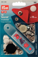 Кнопки 390306 Prym "Anorak Color" белый 15 мм (10 шт)