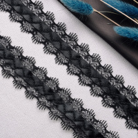 Тесьма кружево 61A-2-UG1286 черный