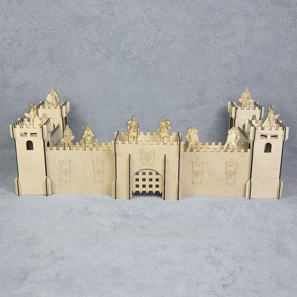 Заготовка для творчества - Конструктор деревянный "Крепость" (93х47х25 см)